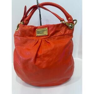 Marc by Marc Jacobs Classic Q Hillier Orange Pebble Leather 2 Way Crossbody Hobo